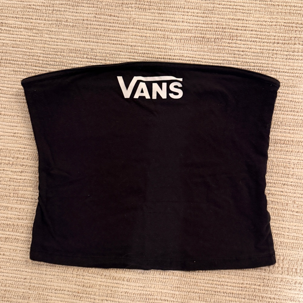 Vans Black Tube Top with White Logo